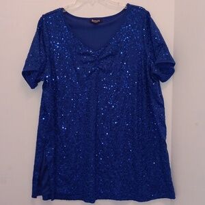 ROYAL BLUE SEQUIN TOP